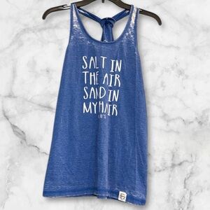 LuLu’s Legacy 92 tank - salt in the air sand in my hair top (blue) SMALL NEW